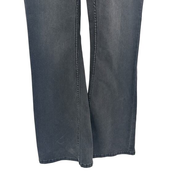 Free People We The Free Pull-On Flare Jeans Crossfront Black Denim Size 28 - Picture 5 of 12